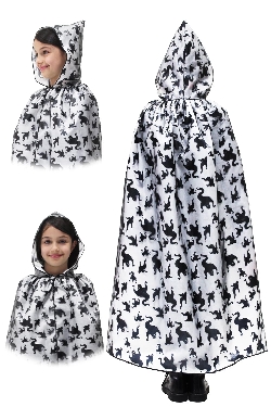 MANTELLO CAPPUCCIO FANTASMA BIANCO BAMBINO